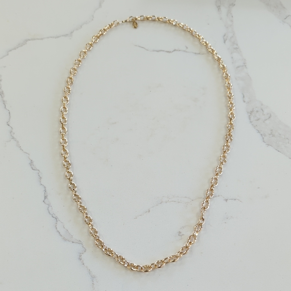 Ann Taylor Factory Classic Gold Rope Chain Necklace for Women NWOT - Picture 5 of 8